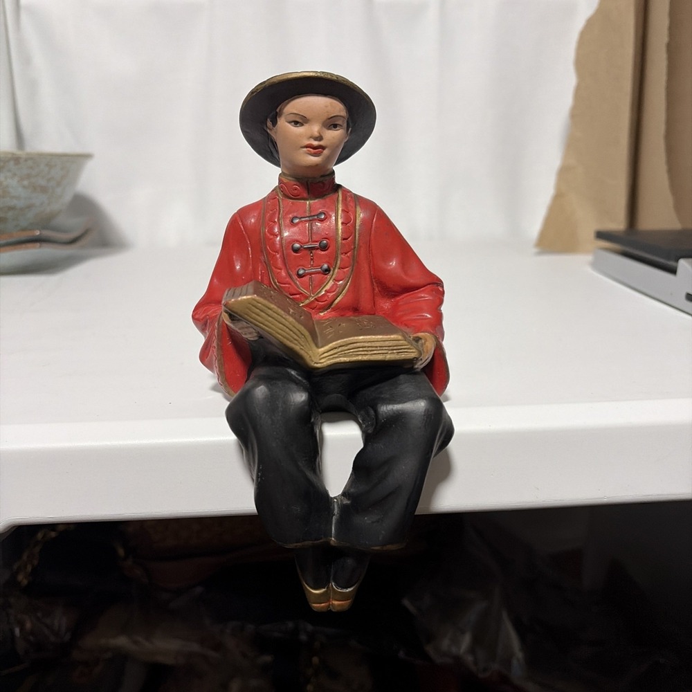 Vintage 1950s Alexander Backer Co ABCO Chalkware Asian Figurine Shelf Sitter